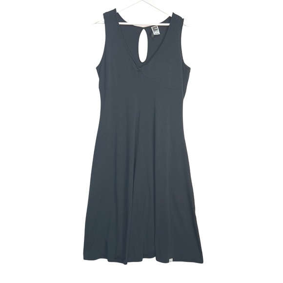 The North Face Dresses & Skirts - The North Face Black Sleeveless Dress L V-Neck Keyhole Back Tie Waist Hiking
